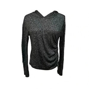 Zella Black and White Specks Pullover Hoodie Size L